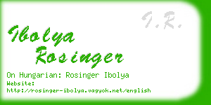 ibolya rosinger business card